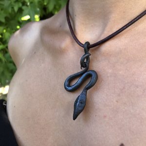 HAND FORGED SNAKE PENDANT