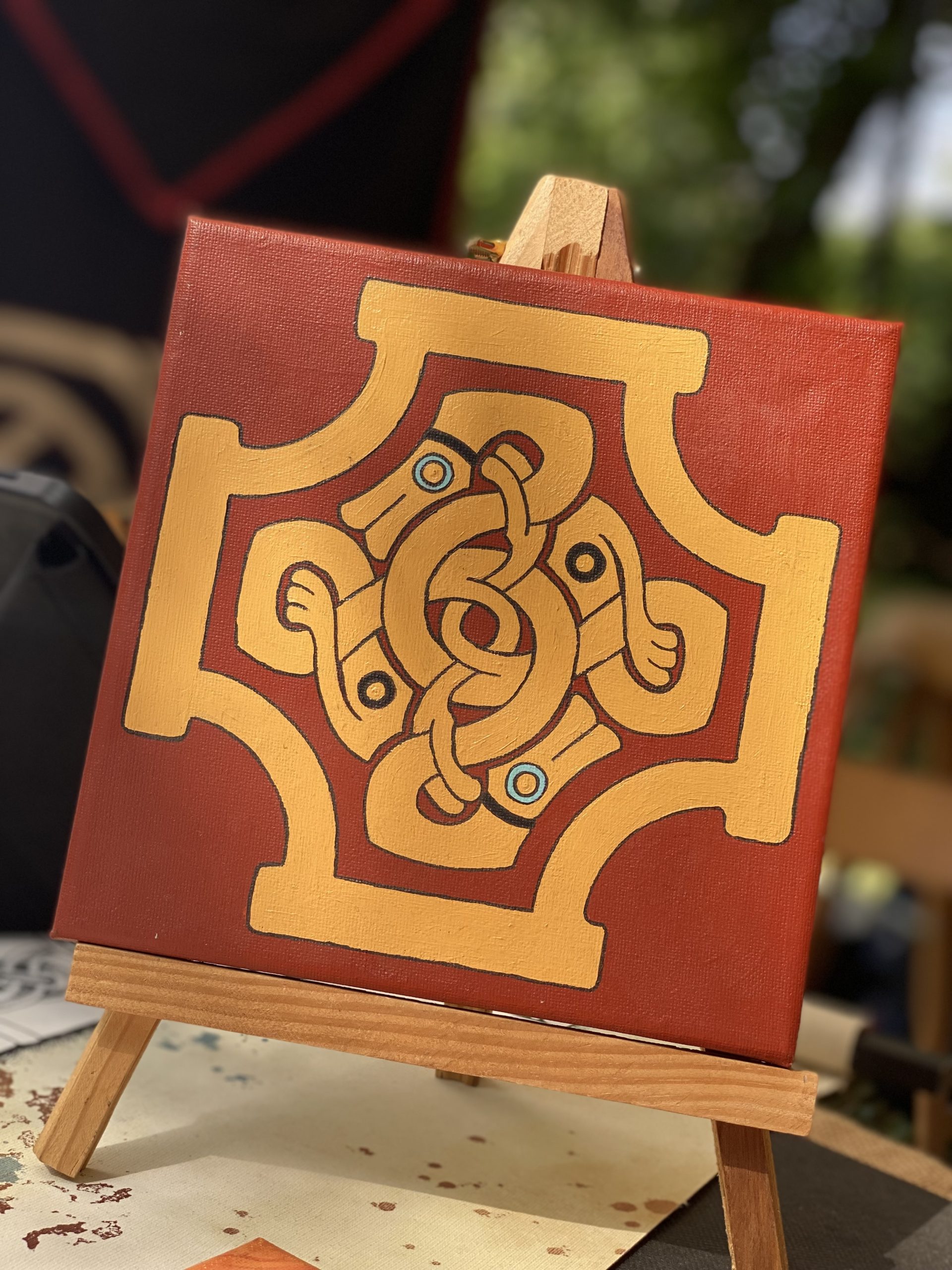"Zoomorphic cross" canvas - Image 3