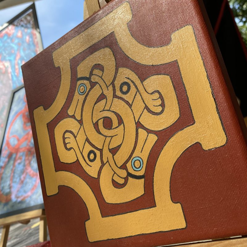 "Zoomorphic cross" canvas